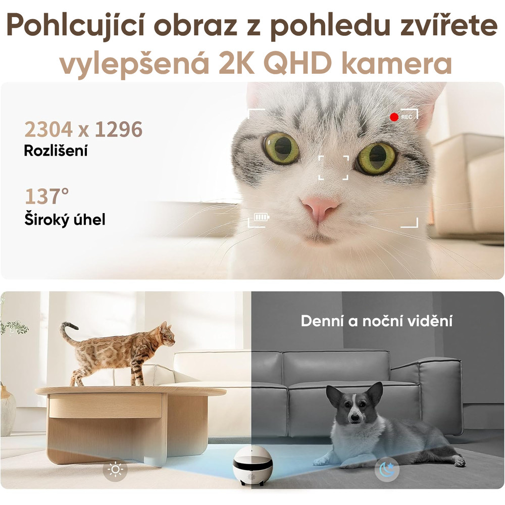 Širokouhlá kamera s rozlíšením 2K